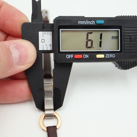 Boccia Titanium Link Bracelet Brown Leather Strap - Picture 11 of 12